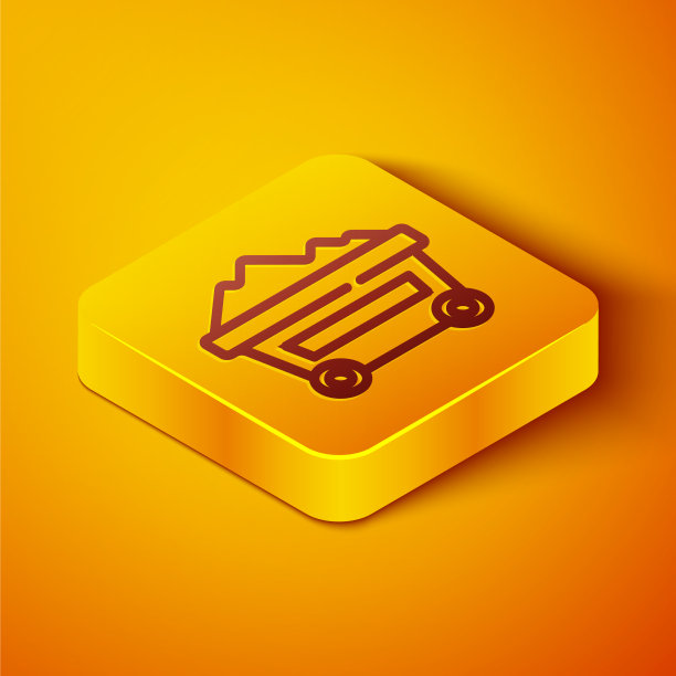 等距线煤矿小车图标孤立上图片下载