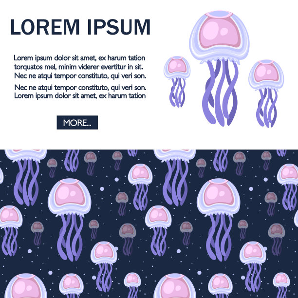 海紫色和粉红色有图案的水母图片下载