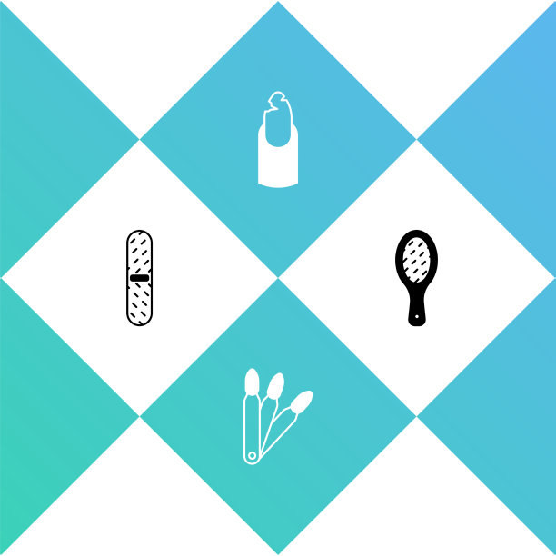 设置指甲锉刀假指甲破碎和图标图片下载