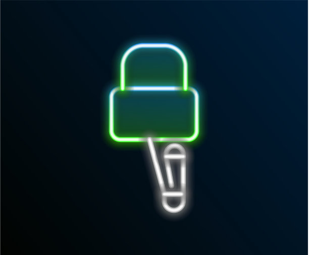 发光的霓虹灯线开锁器或锁的开锁器图片下载