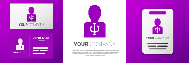 标志式心理学图标孤立在白色上图片下载