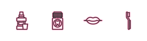 定线漱口瓶微笑唇图片下载