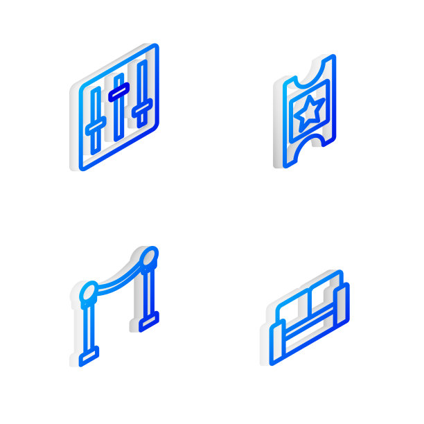 设置等距线电影票混音器图片下载