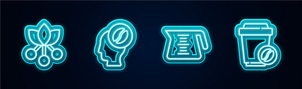 设置咖啡师的咖啡壶和咖啡杯图片下载