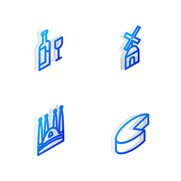 设置等距线风车酒瓶图片下载