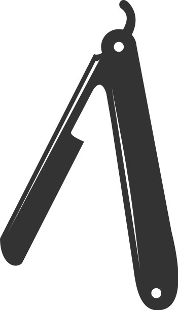 剃须刀与刀片图标男性剃须设备图片下载