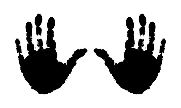 手印掌心子孤立图片下载