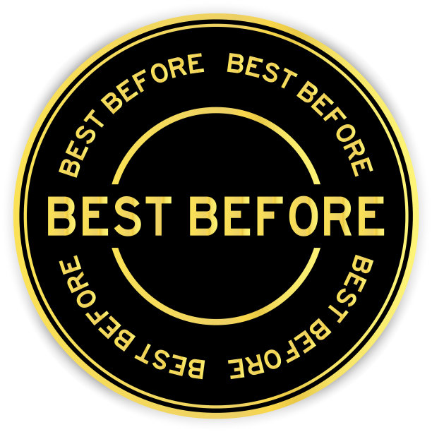 黑色和金色圆形标签不干胶贴图片下载