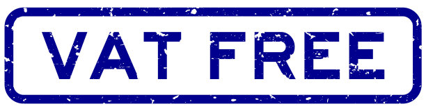 Grunge蓝色免税字方形橡胶密封图片下载