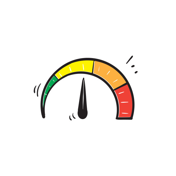 手绘涂鸦速度计隔离图片下载