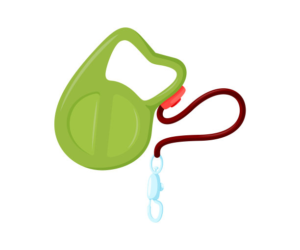 狗用带钩环的可伸缩皮带图片下载