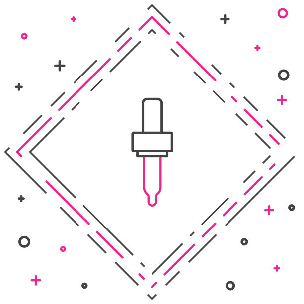 线吸管图标隔离在白色背景上图片下载