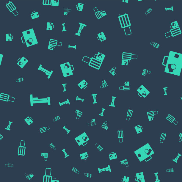 酒店客房床上设置手提箱图片下载