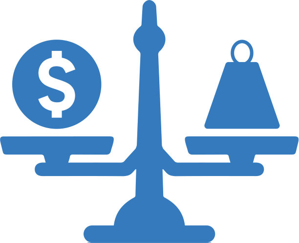 商业天平图标蓝色图片下载