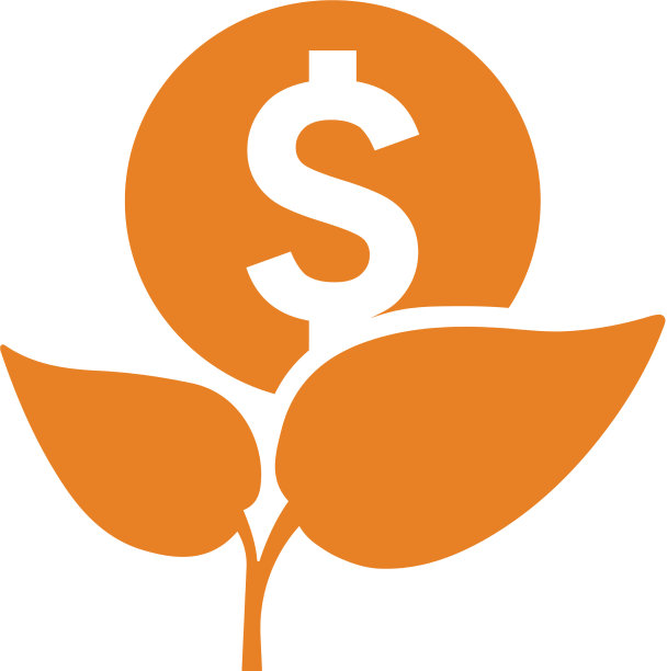 启动植物生态图标橙色eps图片下载