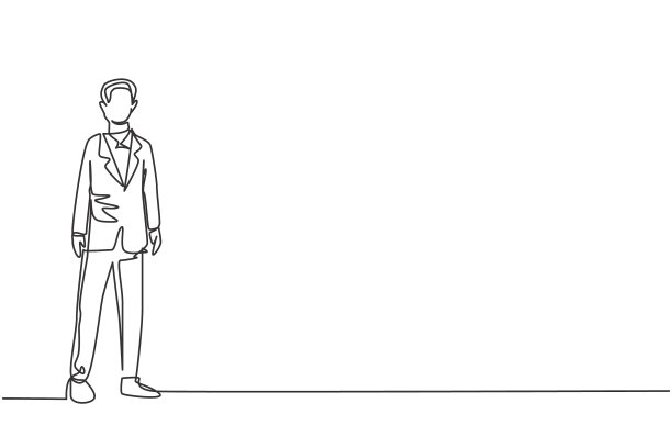 连续一行画年轻灵动图片下载