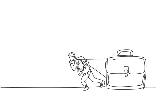 单线连续绘制年轻图片下载