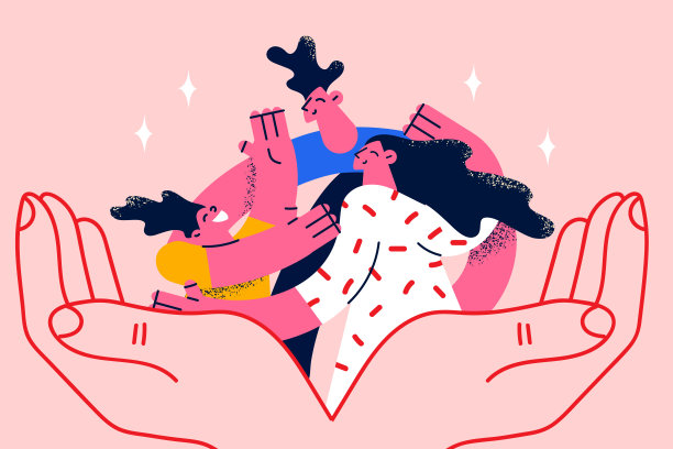 幸福家庭，关爱理念图片下载