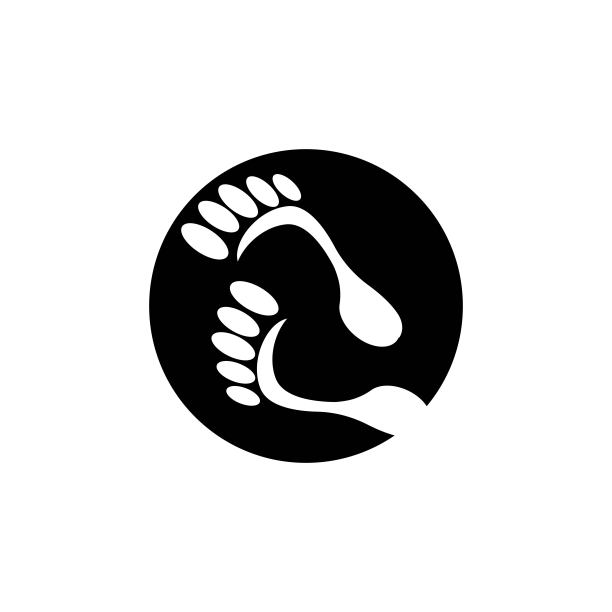 足部保健图标和符号矢量图片下载