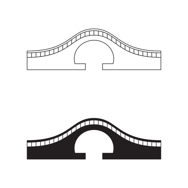 图标的桥梁。在障碍物上竖立的建筑物。这座桥是人类最古老的工程发明之一。图片下载