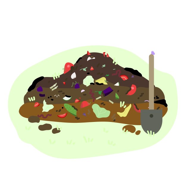 堆肥堆。堆肥蔬菜的剩饭剩菜。图片下载