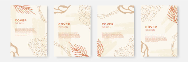 花的背景设定。抽象的创意背景在最小的流行风格与复制空间贺卡或封面介绍设计模板。大地色调颜色社交媒体模板图片下载