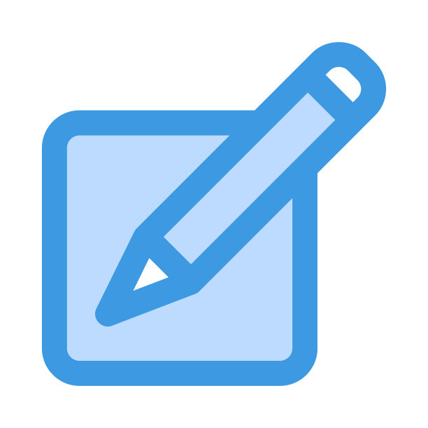 编辑图标在任何项目的蓝色风格图片下载