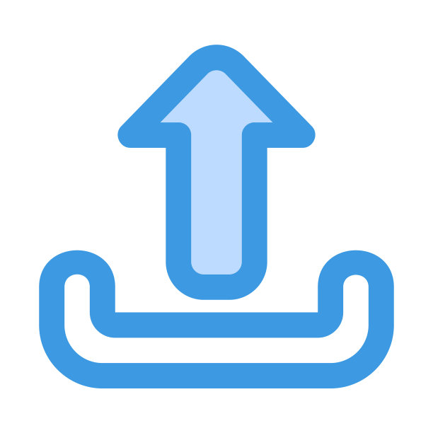 上传图标在任何项目的蓝色风格图片下载