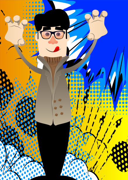 穿冬天衣服的人是想吓唬你。图片下载