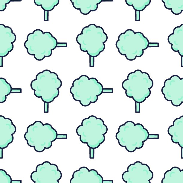 动漫风格的卡通甜食。棉花糖表情矢量字符。图片下载