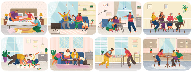 在家里玩棋盘游戏的家庭设置父母和图片下载