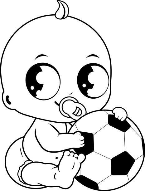 宝宝在踢足球图片下载