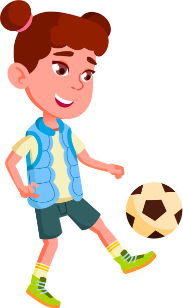 女孩玩足球队比赛图片下载