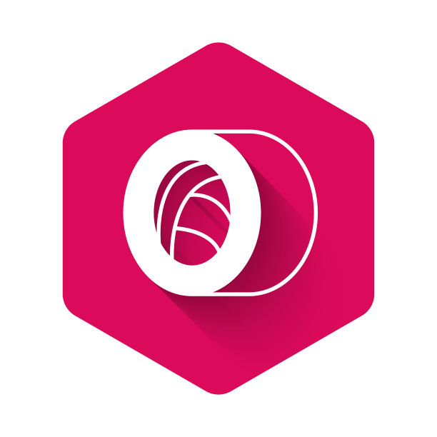 白色寿司图标与长影子孤立图片下载