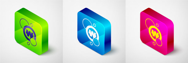 等距韩国圆币icon孤立上图片下载