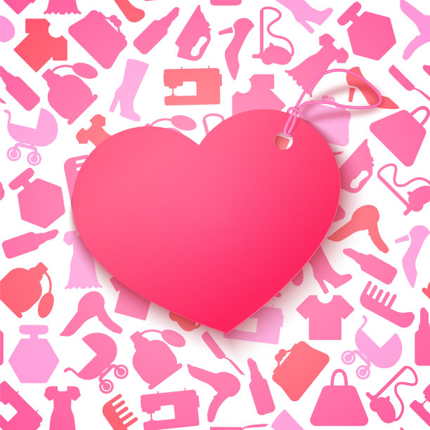 购物图标无缝模式与主题图片下载