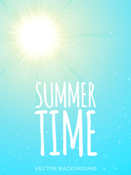 蓝色的天空和太阳现实模糊设计与burst图片下载