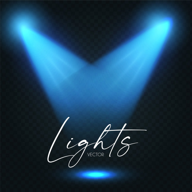 聚焦蓝光效果呈现设计图片下载