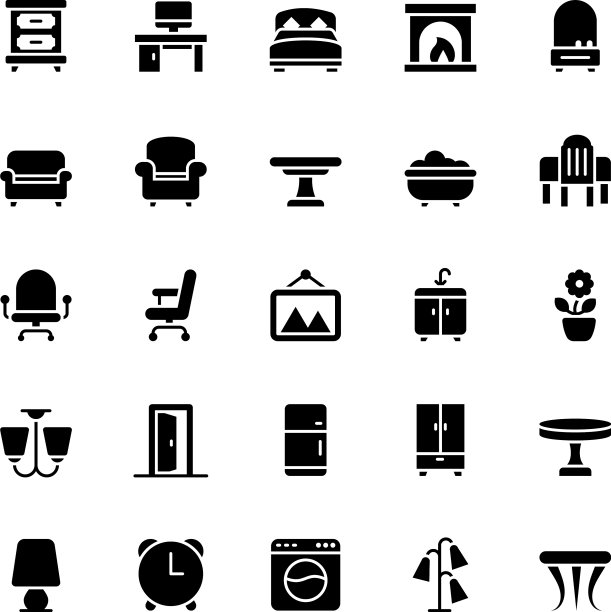 家具字形图标图片下载