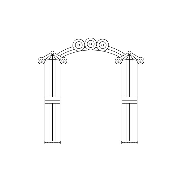 古老的圆柱或拱门图片下载