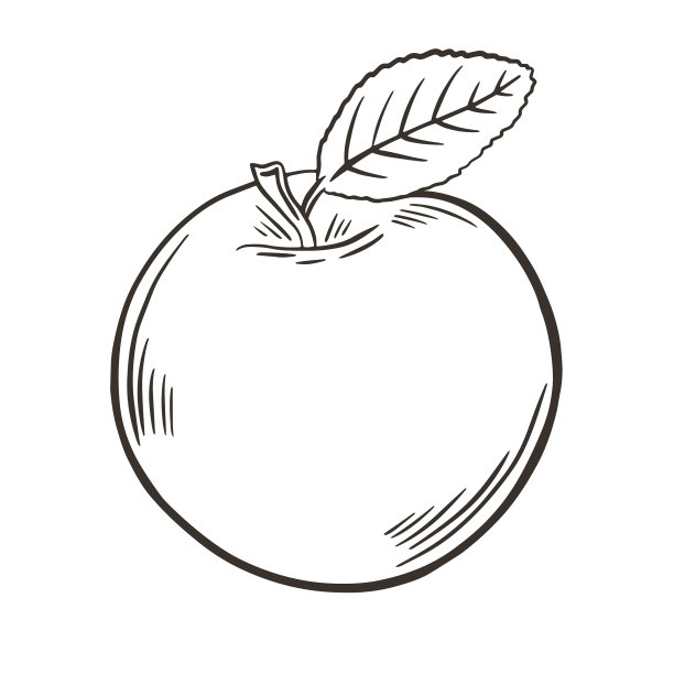 徒手画一个苹果图片下载