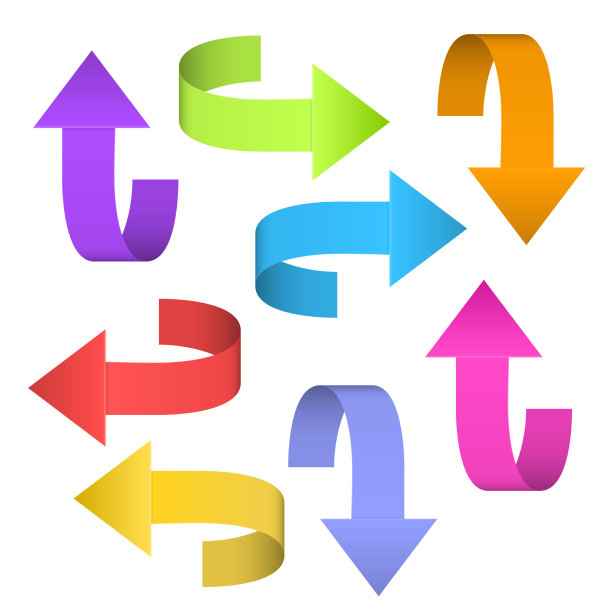 设置不同颜色和方向的箭头图片下载