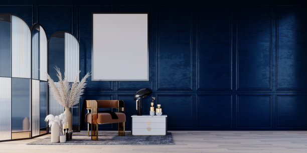 蓝墙焦点。图片下载