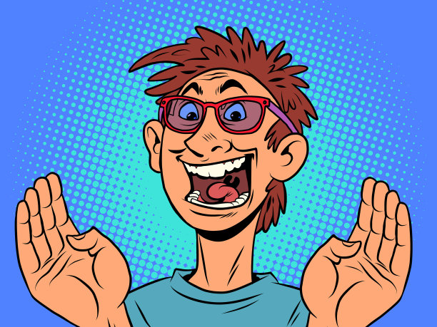 快乐的年轻人喊感情幸福是图片下载