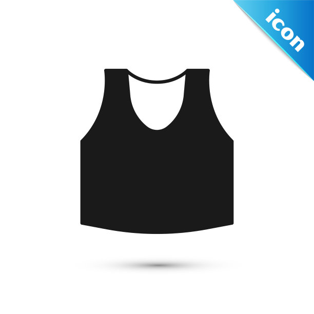 灰色汗衫图标孤立在白色背景图片下载