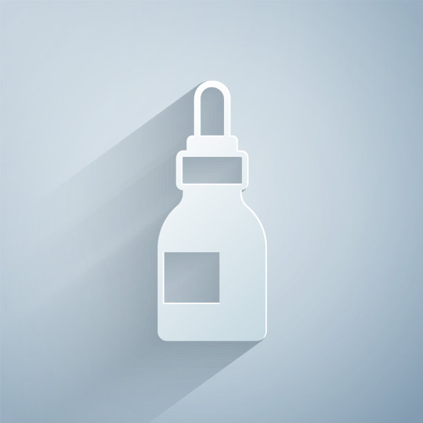 剪纸胡子和八字胡护理油瓶图标图片下载