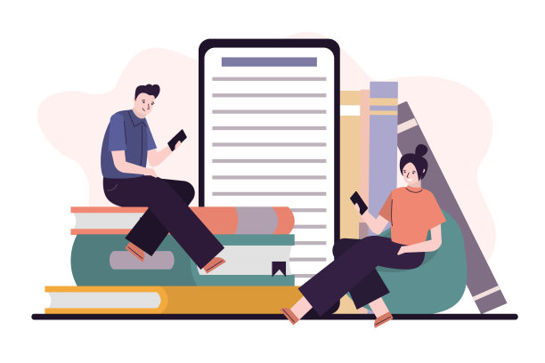 人们在网上图书馆看书。在智能手机上阅读不同书籍的应用程序图片下载