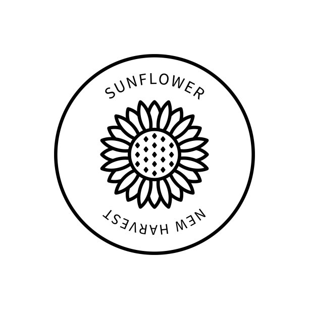 向日葵线图标是一个简单的风格。新的收获。矢量符号在一个简单的风格孤立在一个白色的背景图片下载