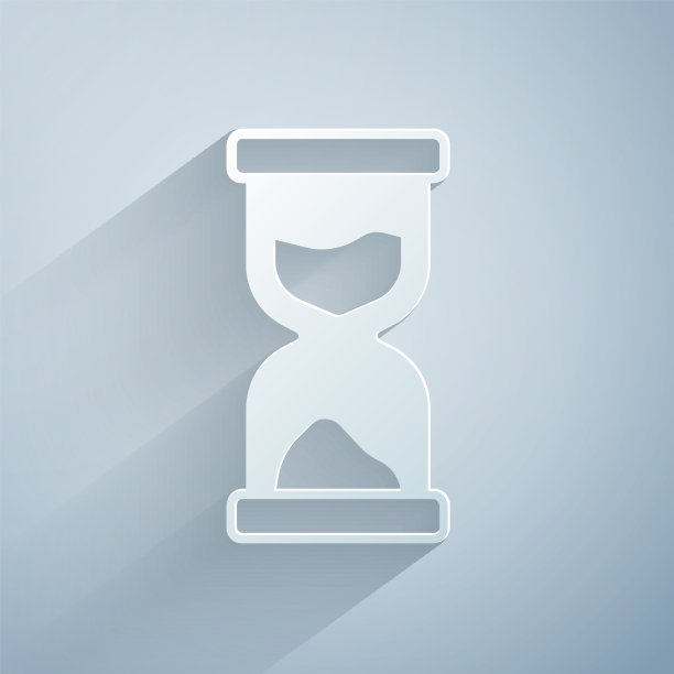 纸割的老沙漏上有流沙的图标图片下载