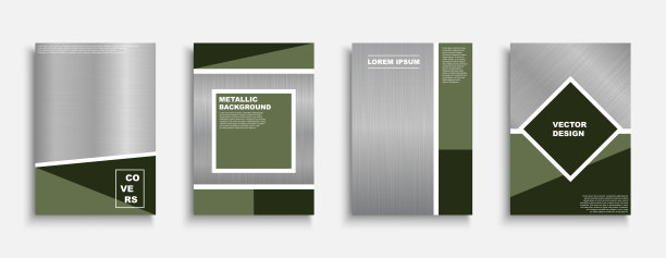 集向量时尚金属封面，模板，背景，标语牌，小册子，横幅，传单等。装饰时尚的海报与创意抛光金属纹理图片下载